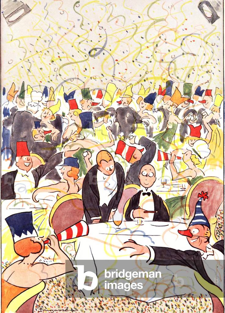 New Years Eve Magazine Plate, UK, 1930s