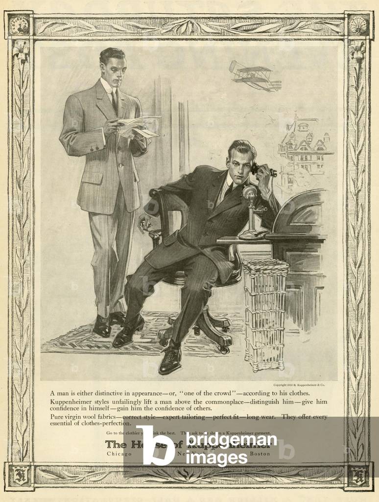 Kuppenheimer Magazine, advert, USA, 1910s