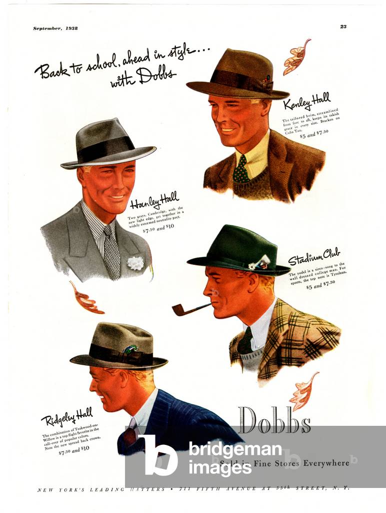 Dobbs Magazine, advert, USA, 1930s