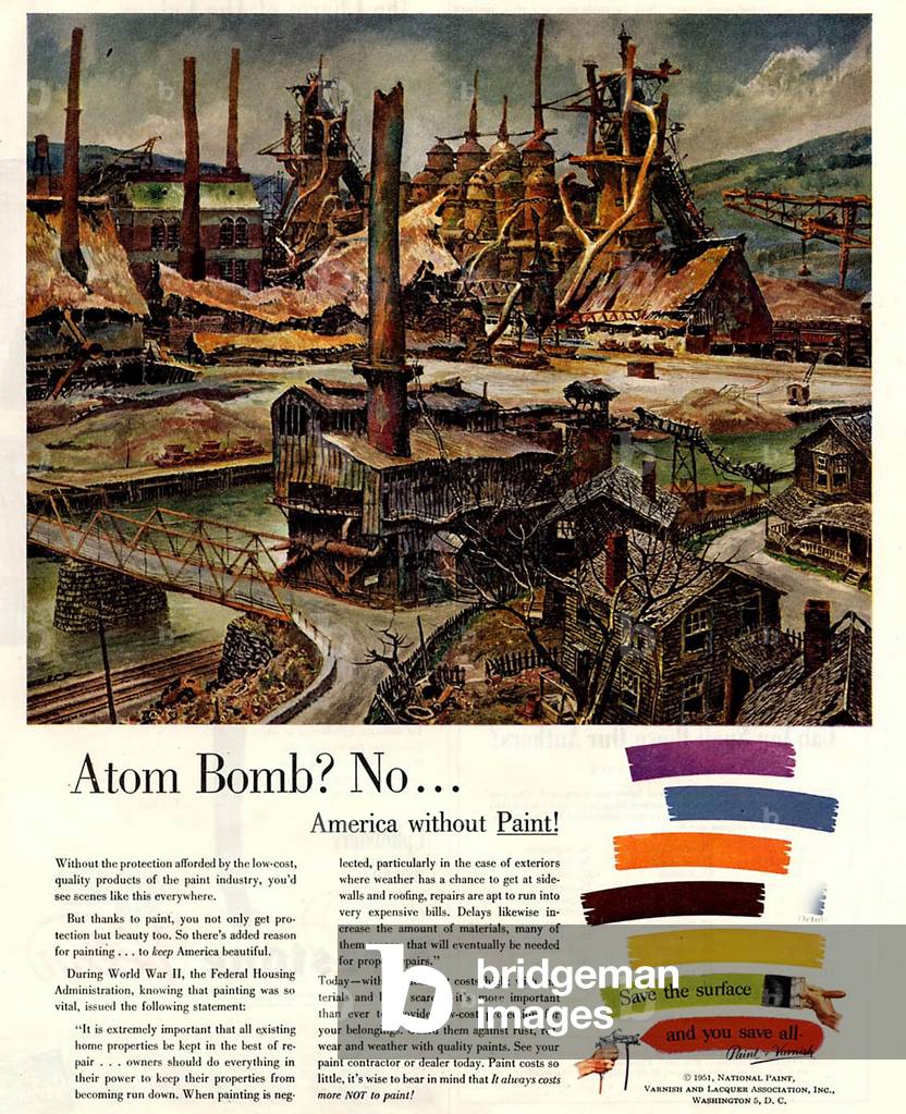 National Paint, Varnish & Laquer Association Magazine Advert, USA, 1950s
