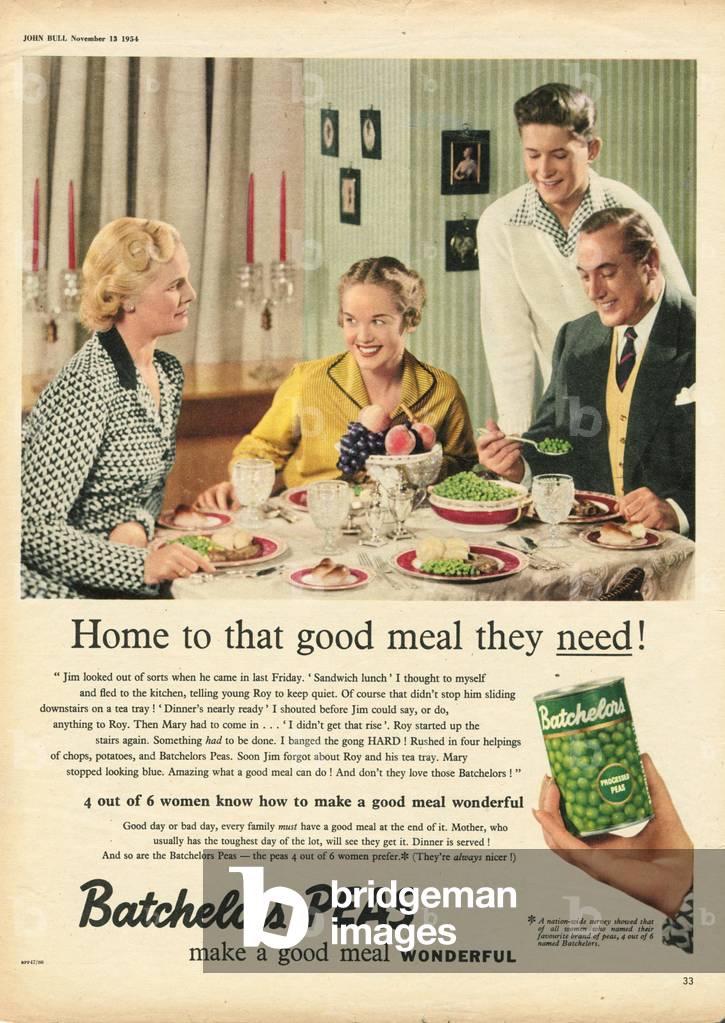 Peas Batchelors 1954