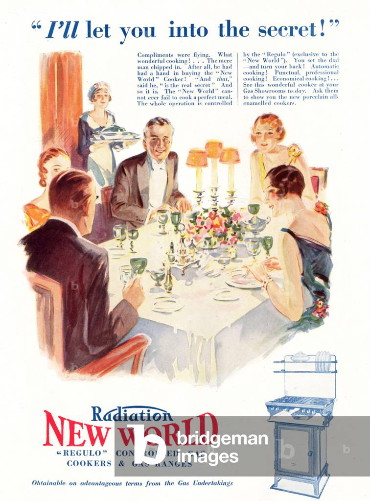 Radiation New World Magazine, advert, UK, 1930s