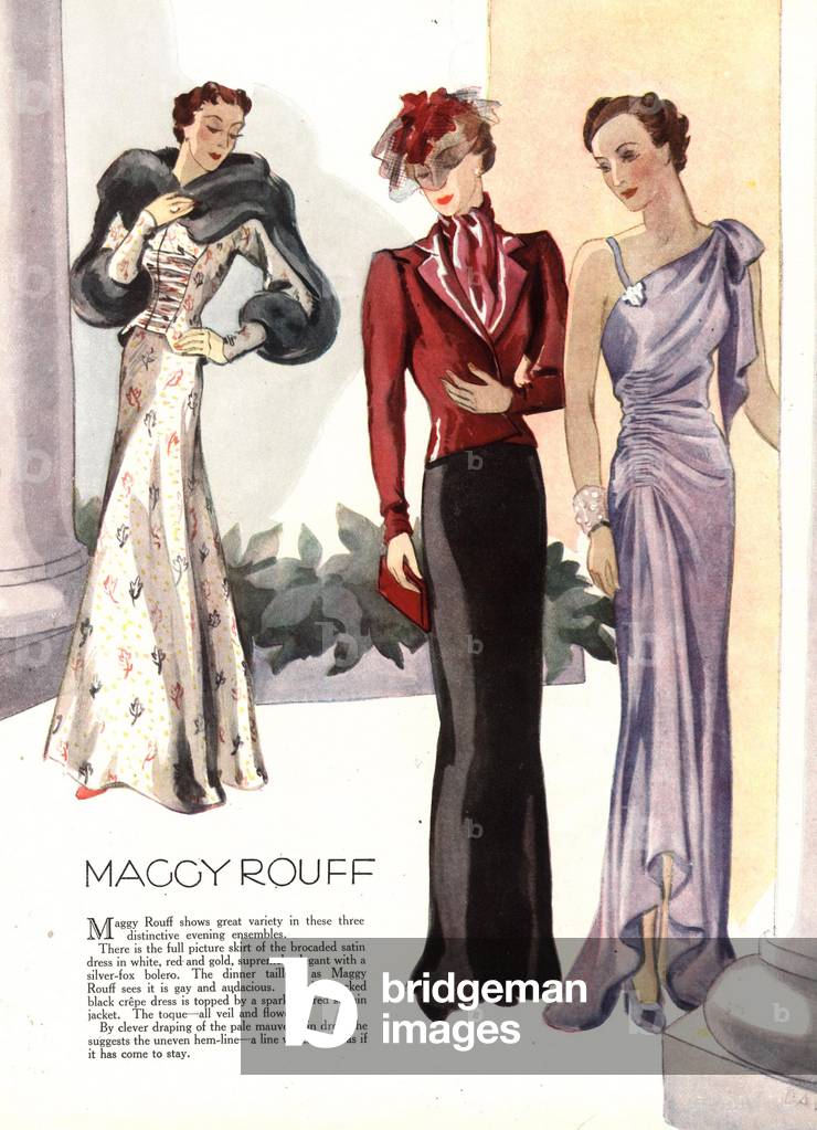 Womens Fashion Magazine Plate, UK, 1930s