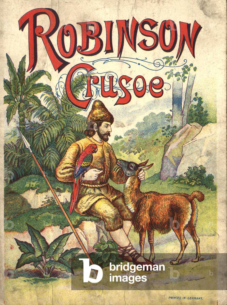 Robinson Crusoe Book Cover, UK, 1840s & Pre