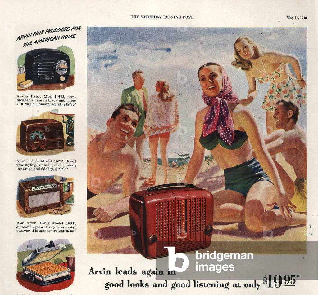 Arvin Magazine, advert, USA, 1940s