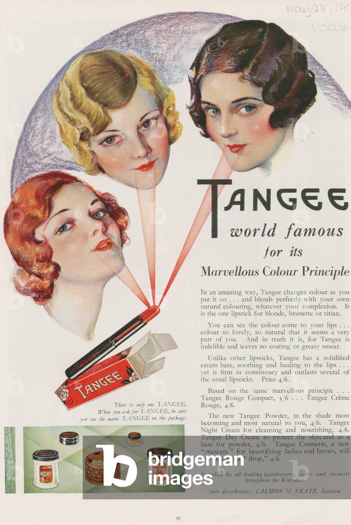 Tangee Magazine, advert, UK, 1930s