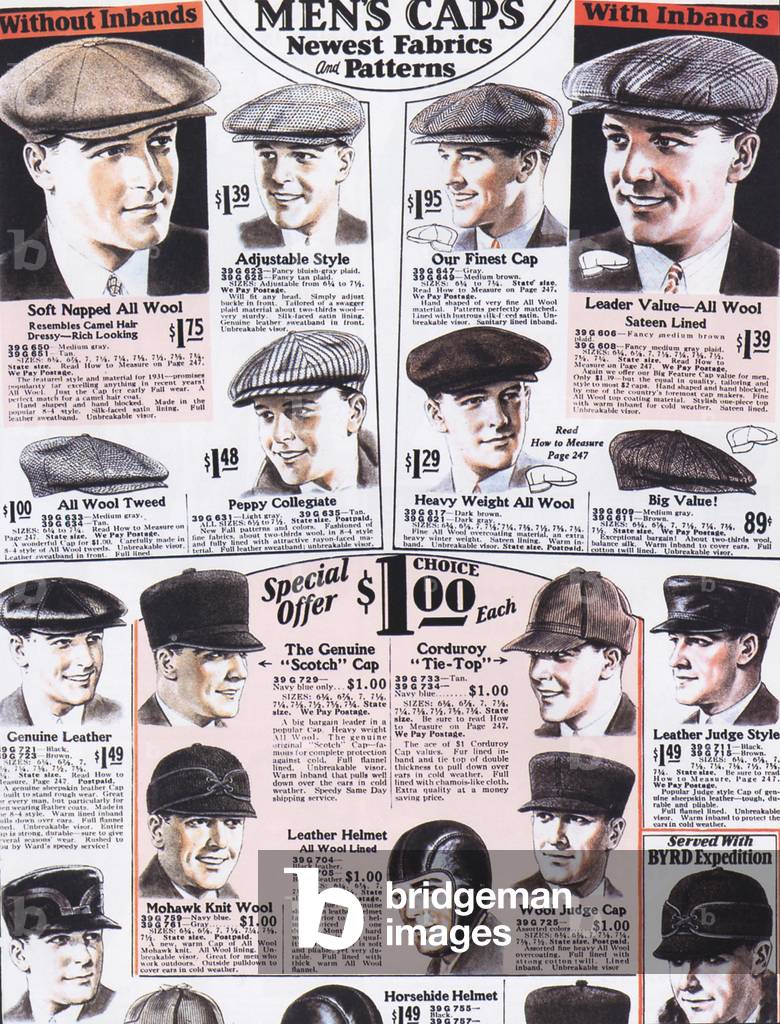 Hats & Caps Magazine, advert, USA, 1930s