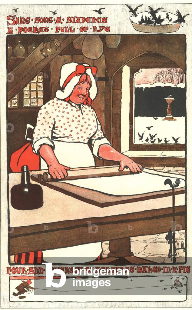 Sing a Song of Sixpence Book Plate, UK, 1900s