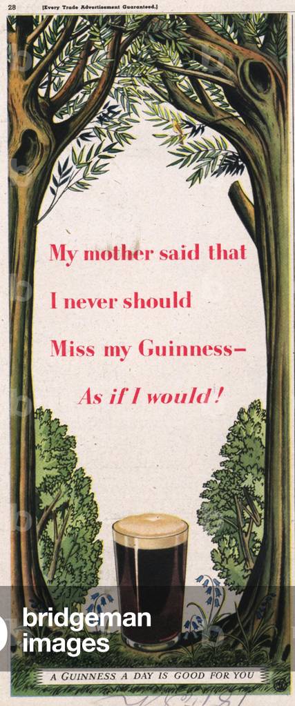 Guinness Magazine, advert, UK, 1940s