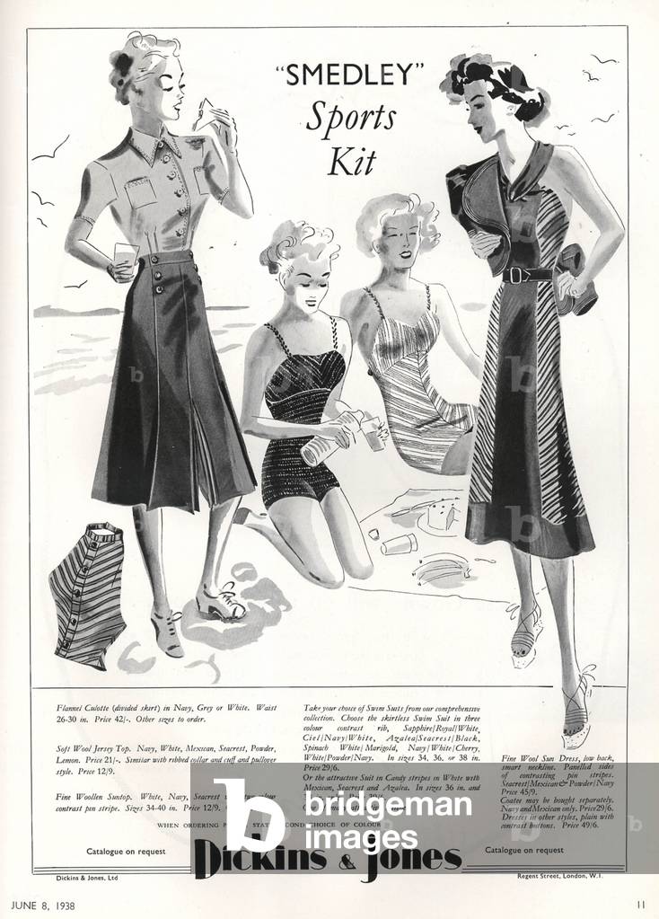 Dickins and Jones Magazine, advert, UK, 1930s