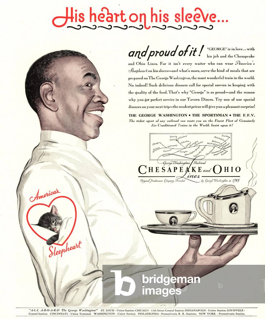 Chesapeake and Ohio Railroad Magazine, advert, USA, 1940s