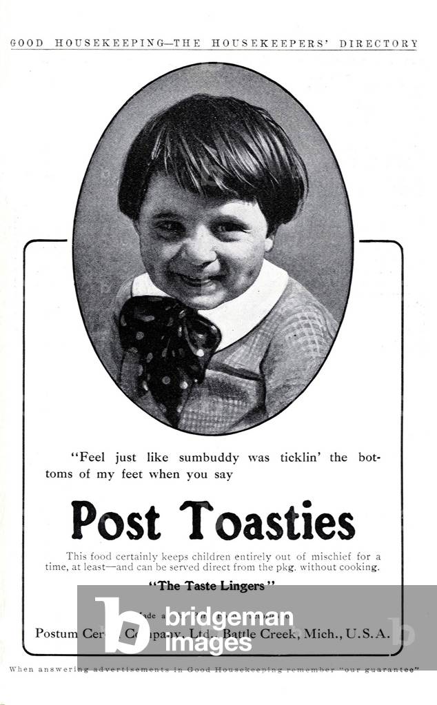 Post Toasties Magazine Advert, USA, 1900s