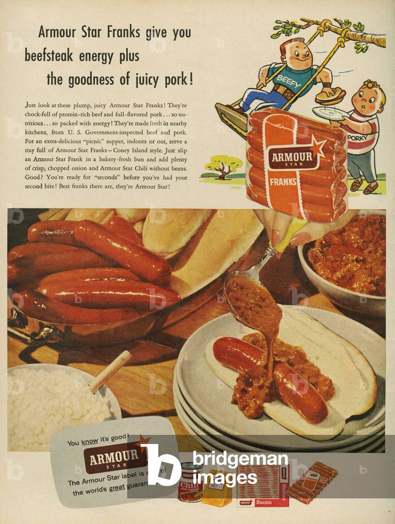 Armour's Magazine, advert, USA, 1950s