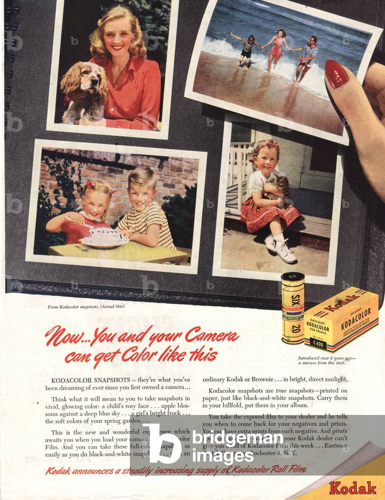 Kodak Magazine, advert, USA, 1940s