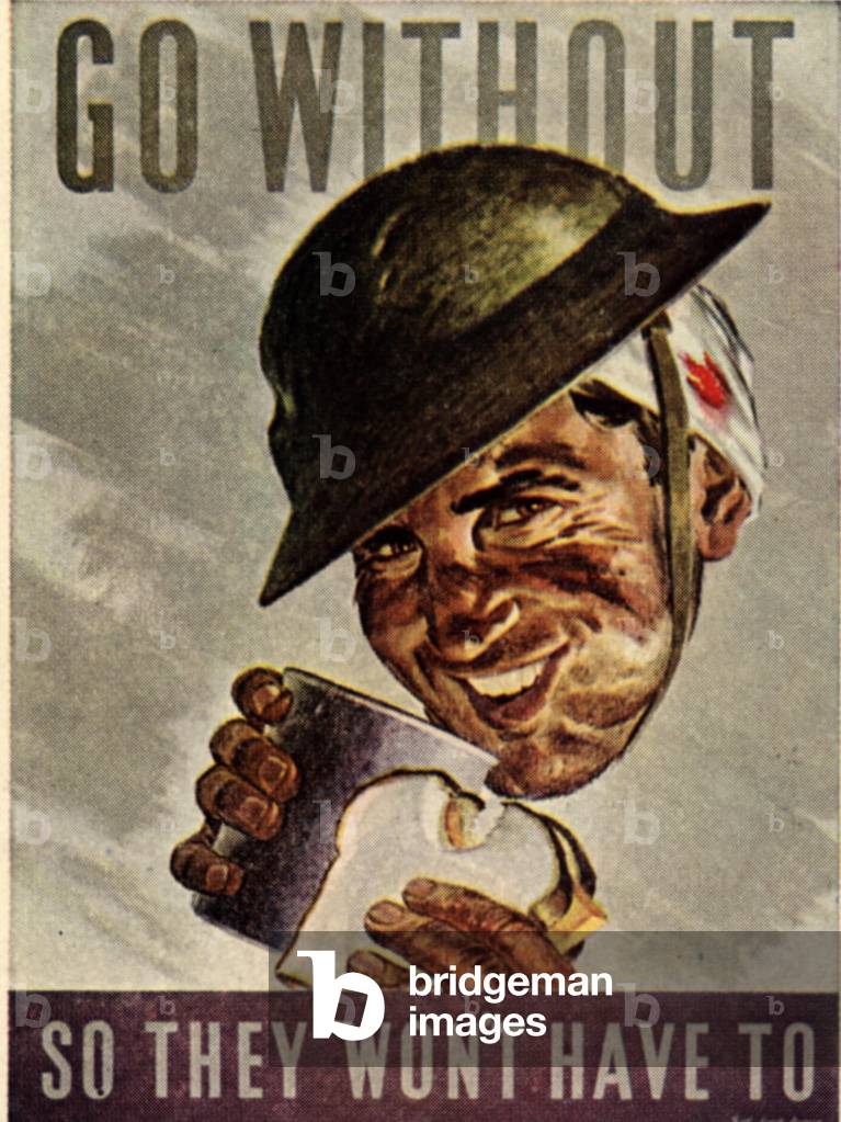 propaganda rations rationing, 1940s (print)