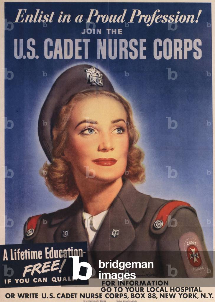 Cadet Nurses Corps, poster, USA, 1940s