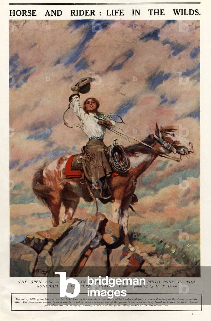 Woman on Horseback, Magazine Plate, UK, 1910s