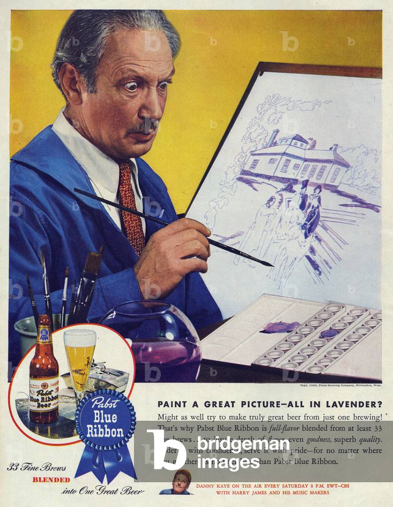 Pabst Blue Ribbon Magazine Advert, USA, 1940s