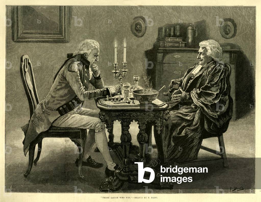 Playing Chess Magazine Plate, UK, 1880s
