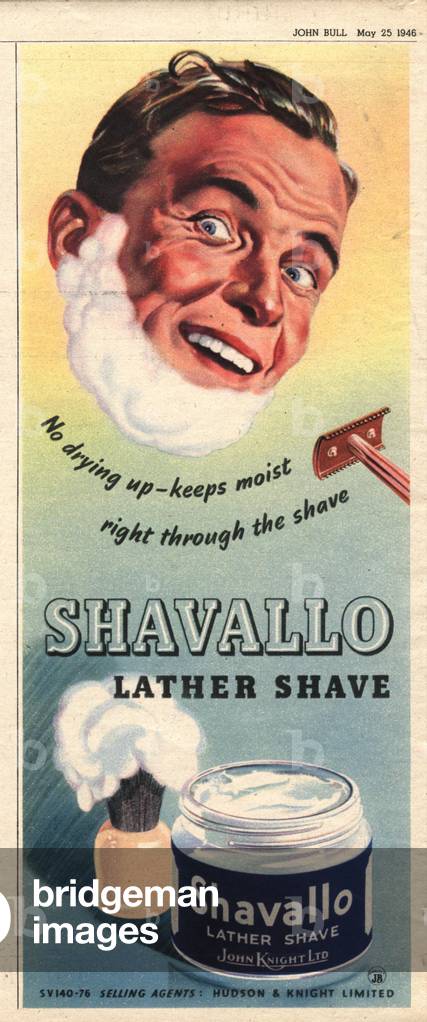 Shavallo Magazine, advert, UK, 1950s