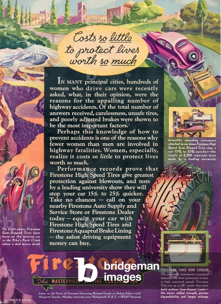 Firestone Magazine Advert, USA, 1930s