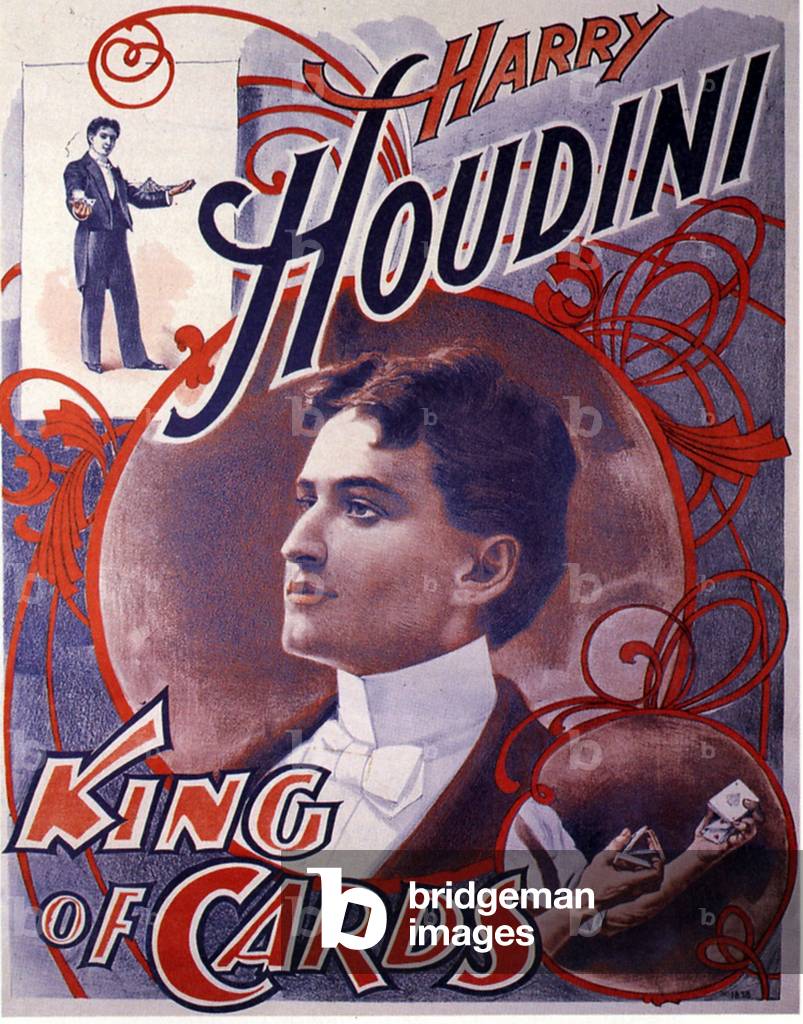 Houdini King of Cards Book Plate, UK