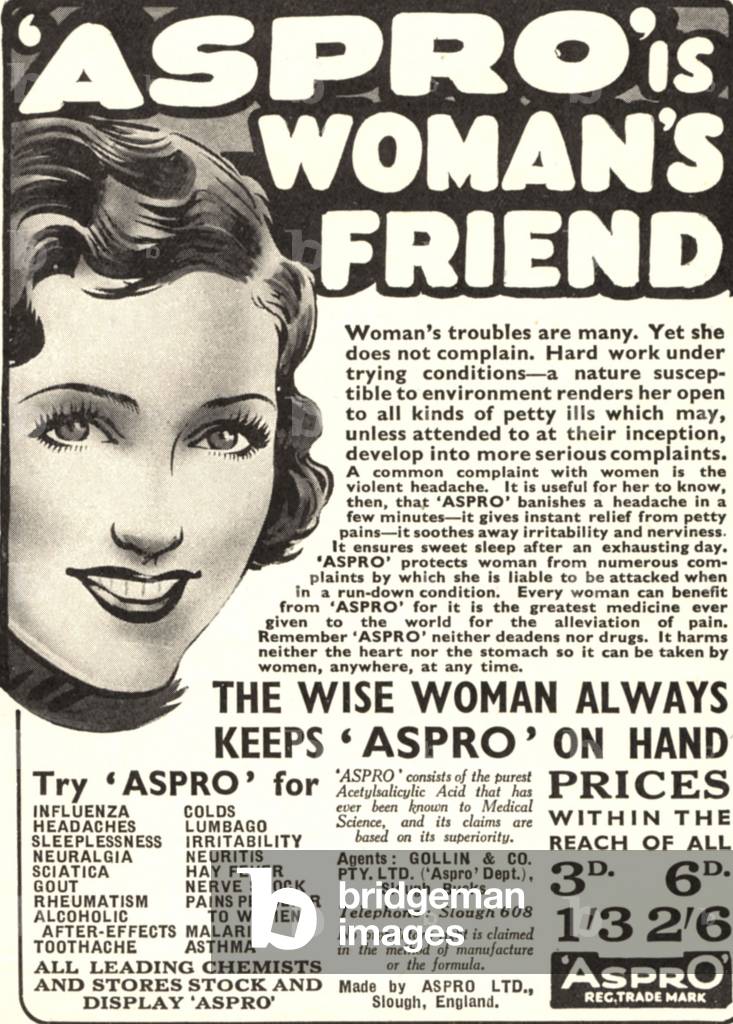 Aspro Magazine, advert, UK, 1950s