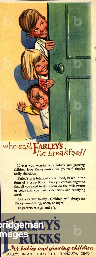 Farley's Magazine, advert, UK, 1950s