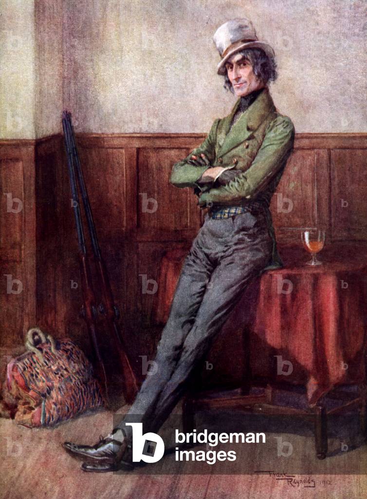 Man in Top Hat Book Plate, UK, 1890s