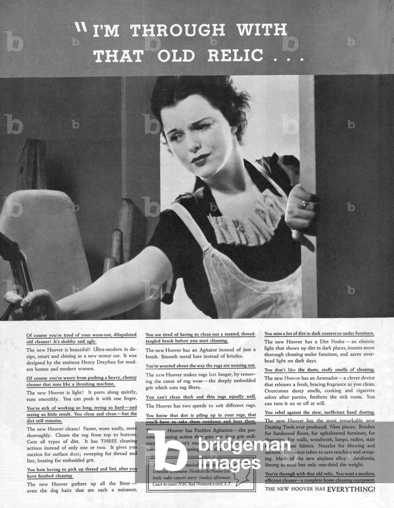 Hoover Magazine, advert, USA, 1940s