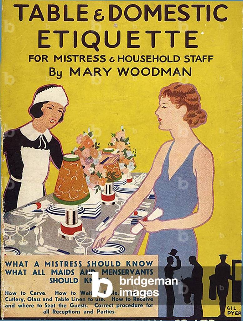 Table and Domestic Etiquette Book Cover, UK, 1920s
