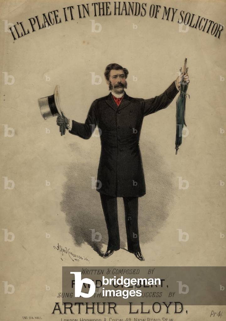 I'll Place It In The Hands of My Solicitor Sheet Music Cover, UK, 1900s