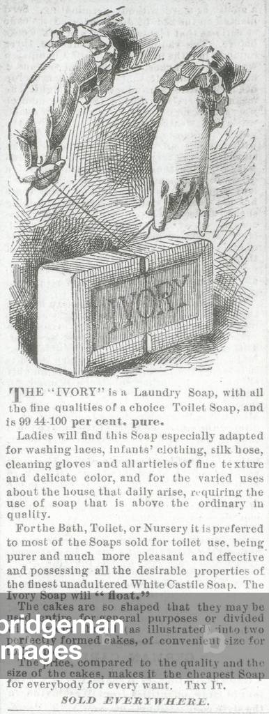 Ivory Soap Magazine, advert, UK, 1880s