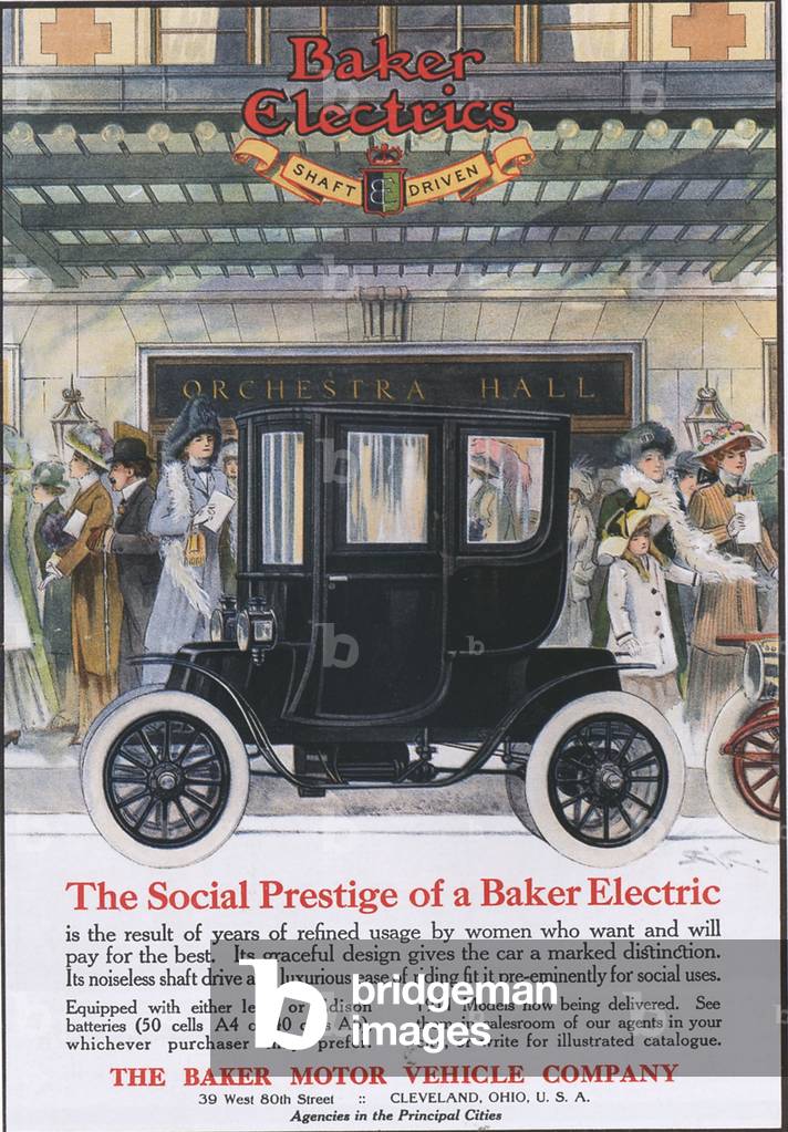 Baker Electrics Magazine, advert, USA, 1910s