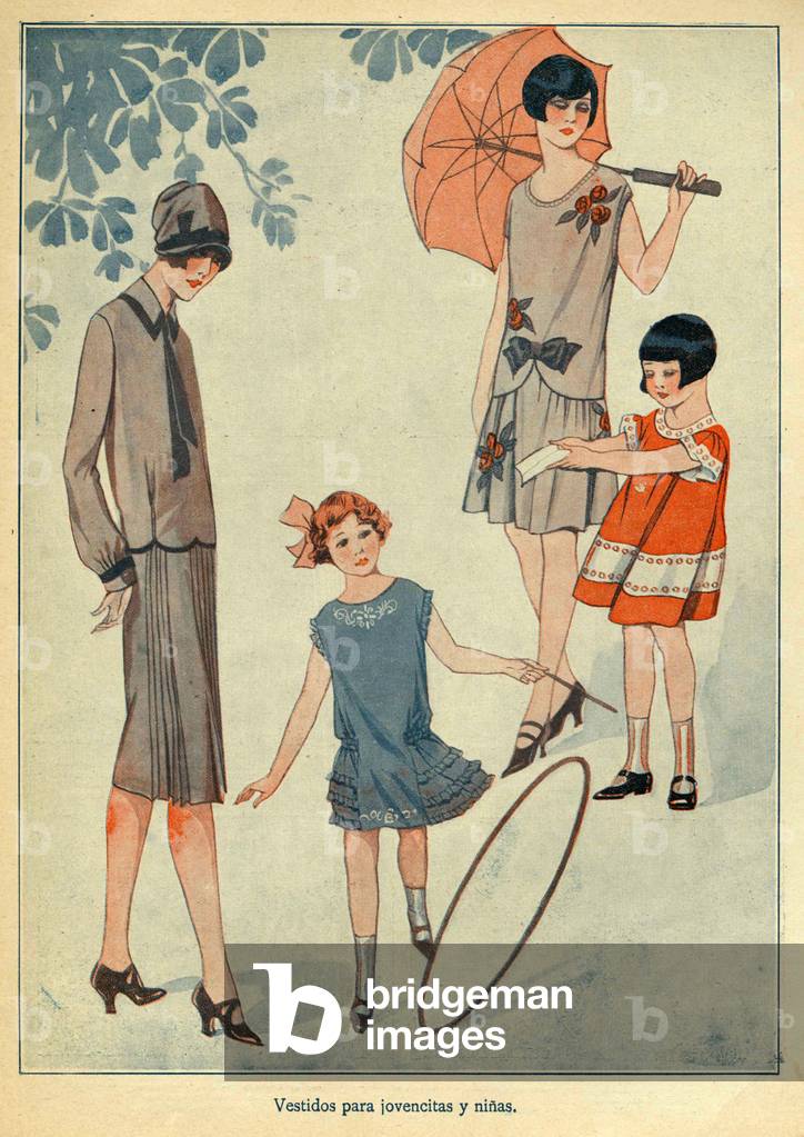 Children playing in park, Magazine Plate, Spain, 1920s