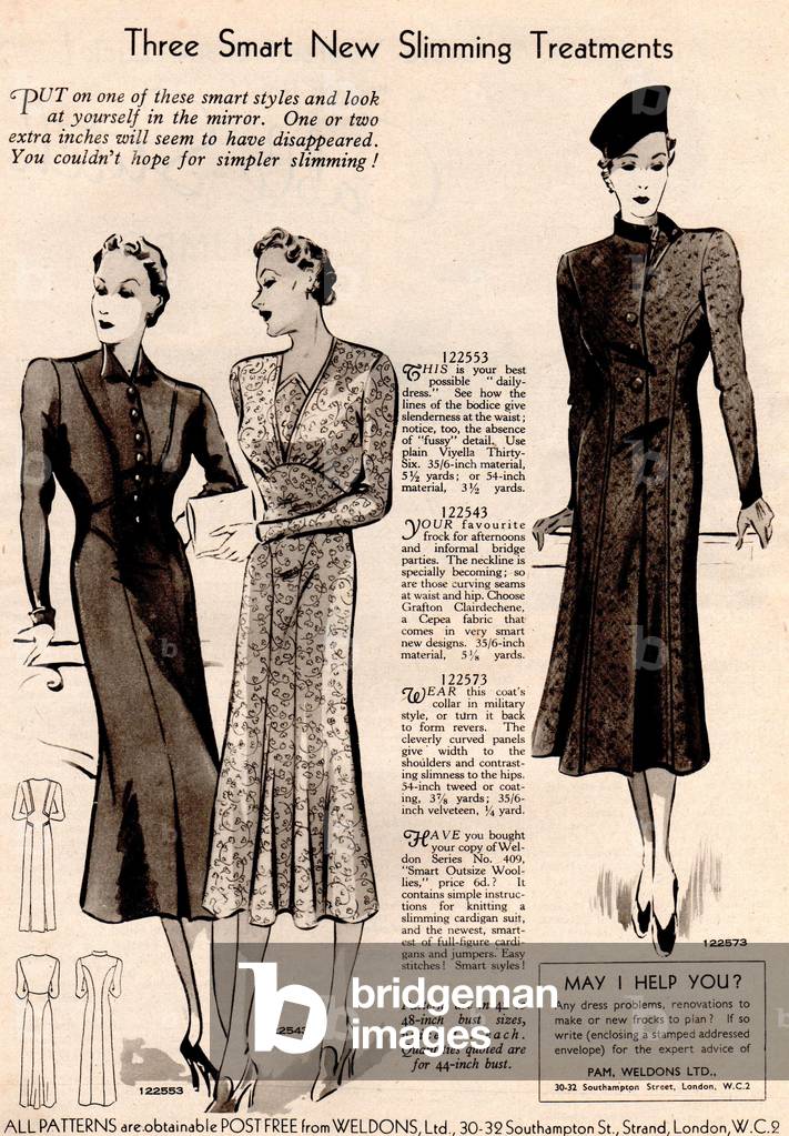 Weldons Ladies Journal Catalogue/ Brochure Plate, UK, 1930s