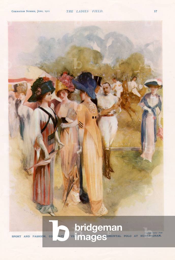 Fashion at Polo Match Magazine, advert, UK, 1910s