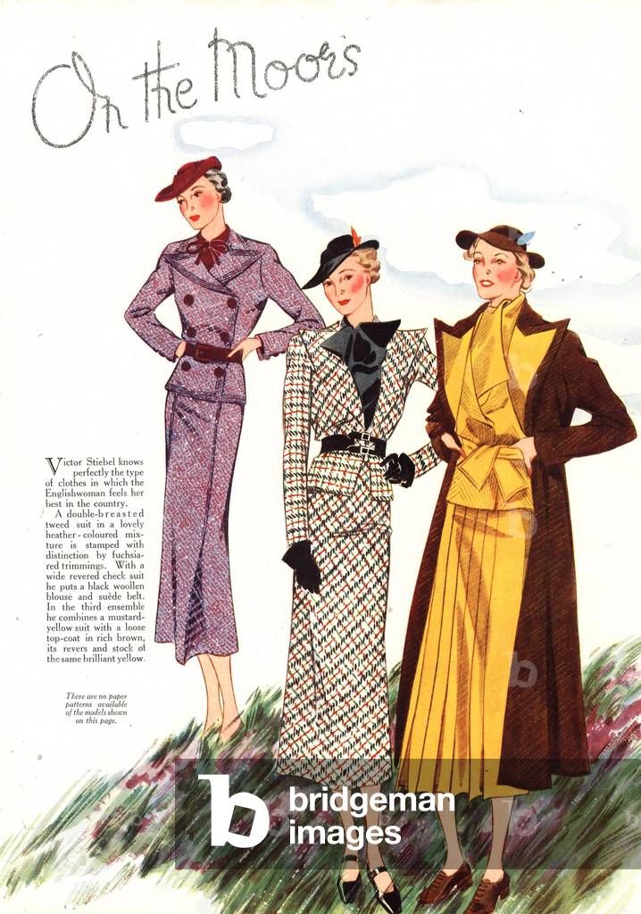 Womens Fashion Magazine Plate, UK, 1930s