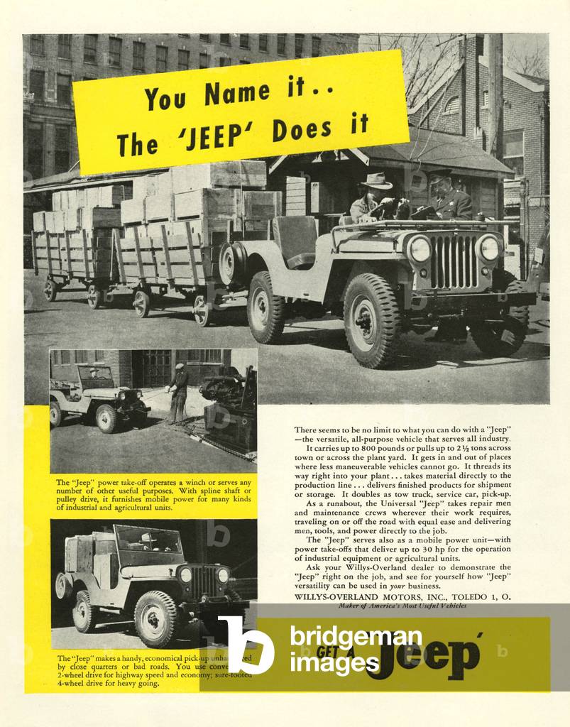 Willys Magazine, advert, USA, 1946