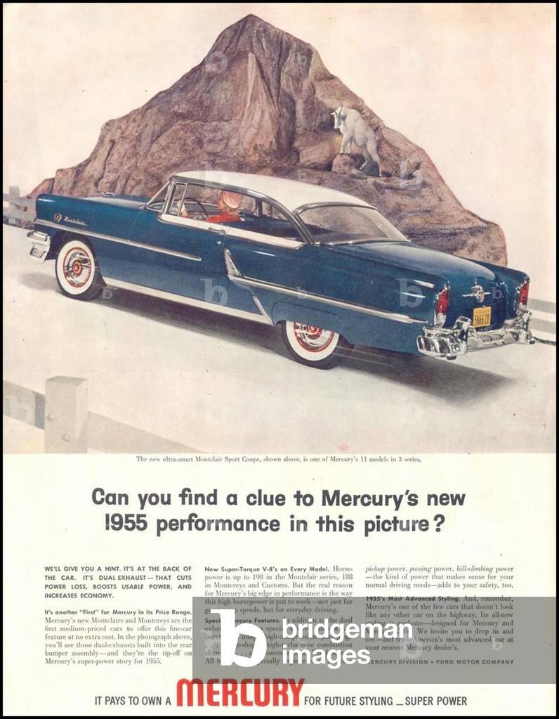 Mercury Magazine Advert, USA, 1950s