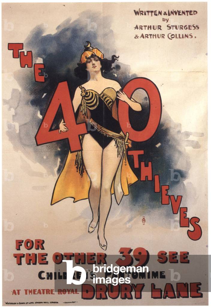 Ali Baba and the Forty Thieves Poster, UK, 1880s