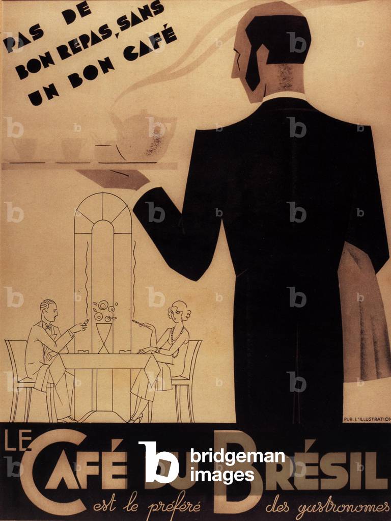 Cafes Du Bresil Poster, France, 1920s