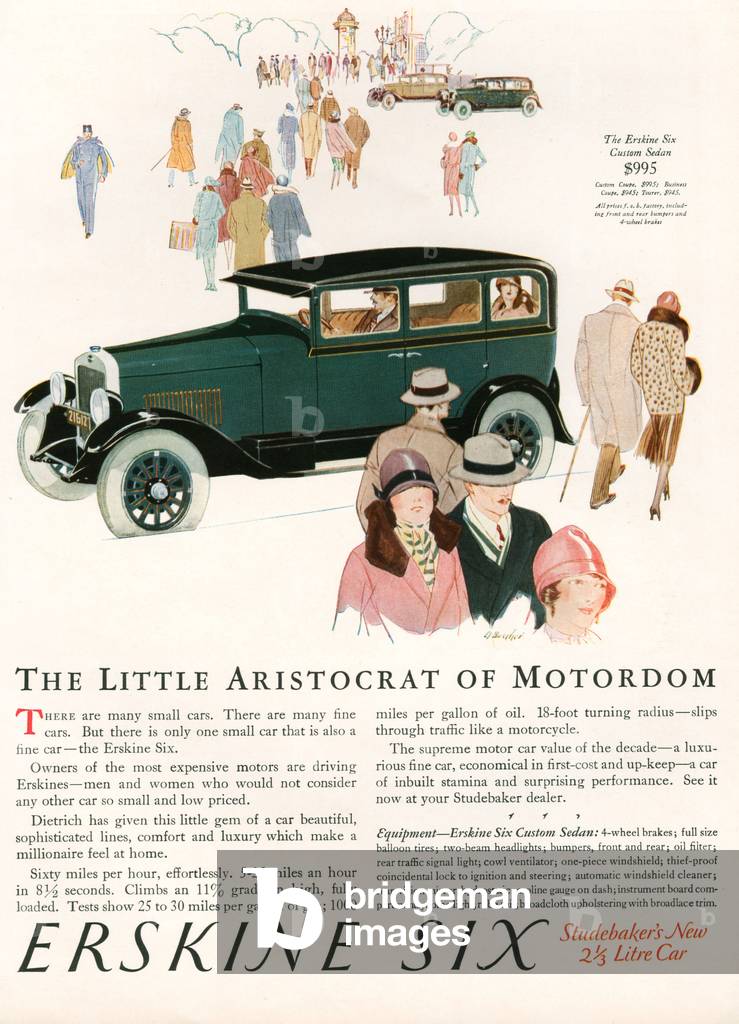 Erskine Six Magazine, advert, USA, 1920s