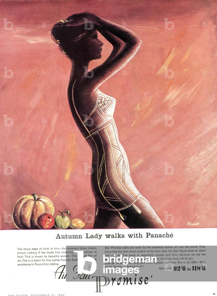 Au Fait Magazine, advert, UK, 1950s