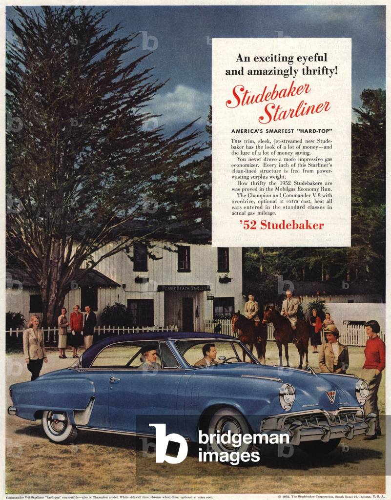 Studebaker Magazine, advert, USA, 1950s