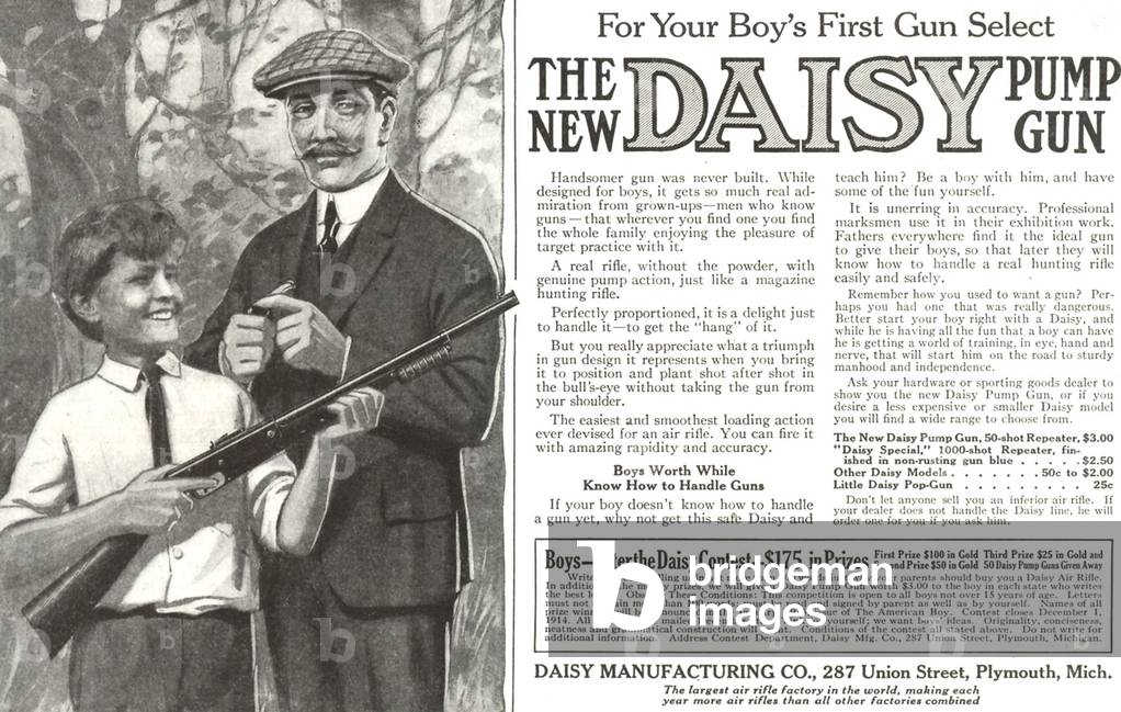 Daisy Maufacturing Co Magazine, advert, USA, 1910s