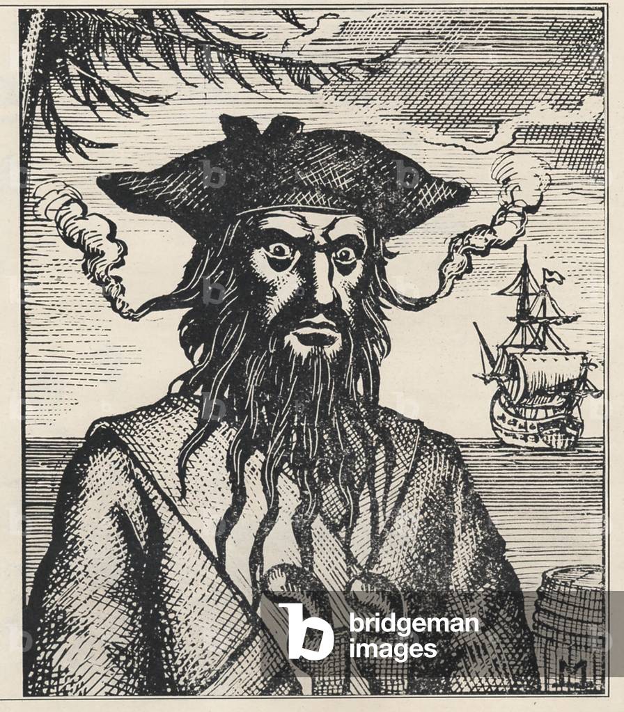 Edward Thatch aka Edward Teach or Blackbeard (engraving)