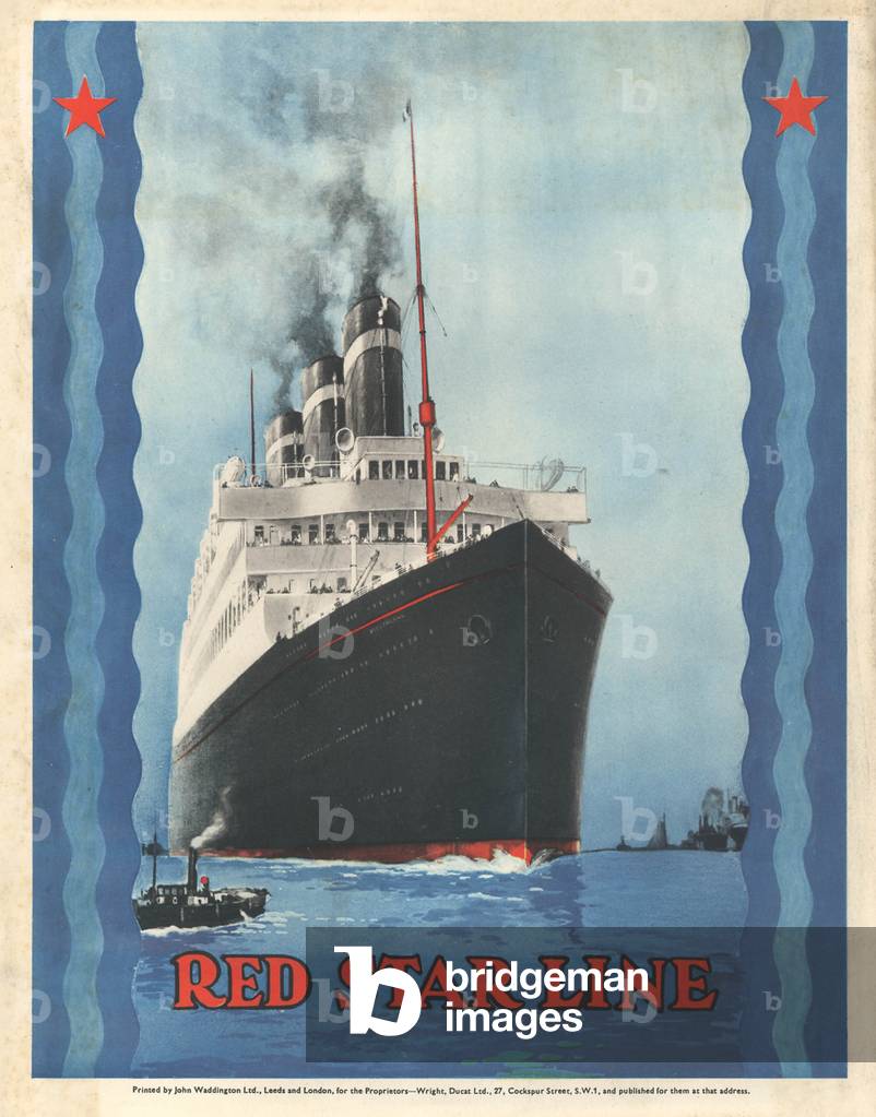 Red Star Lines Magazine, advert, USA, 1930s