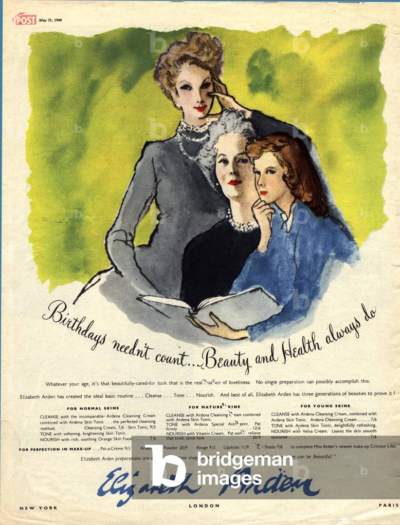 Elizabeth Arden Magazine, advert, UK, 1940s