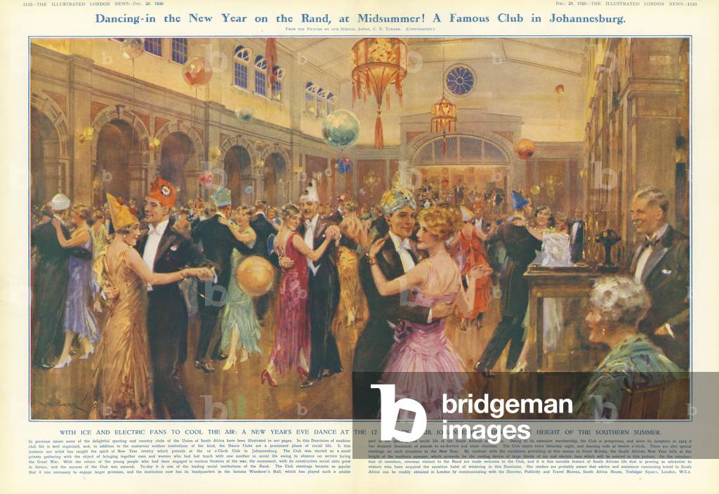 New Year Ball, Magazine Plate, UK, 1920s